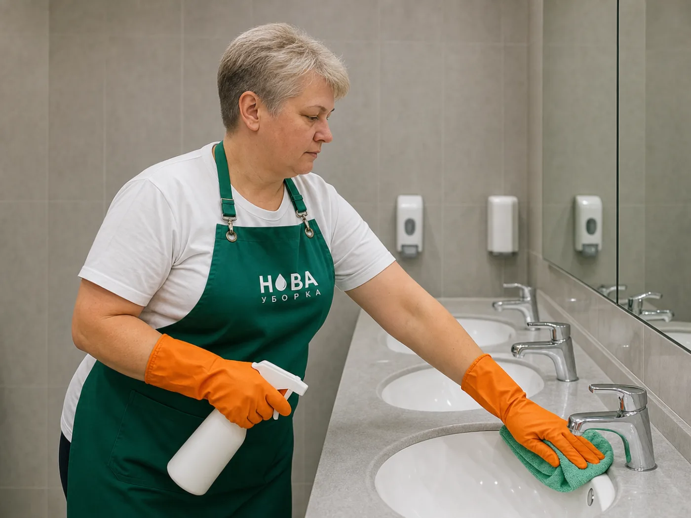 Уборка и дезинфекция офисного санузла
